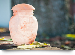 Eco-Friendly cremation urns are used in green burials