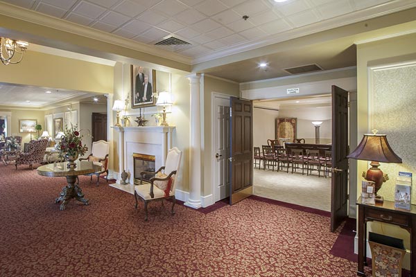 Lobby of Lititz Pike Funeral Home in Neffsville, PA