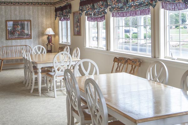 Kitchen and social room at the Lititz Pike Funeral Home in Neffsville, PA