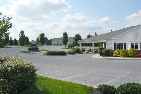 Parking lot at the Lititz Pike Funeral Home in  Neffsville, PA
