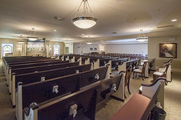 Chapel Room at the Lititz Pike Funeral Home in Neffsville, PA
