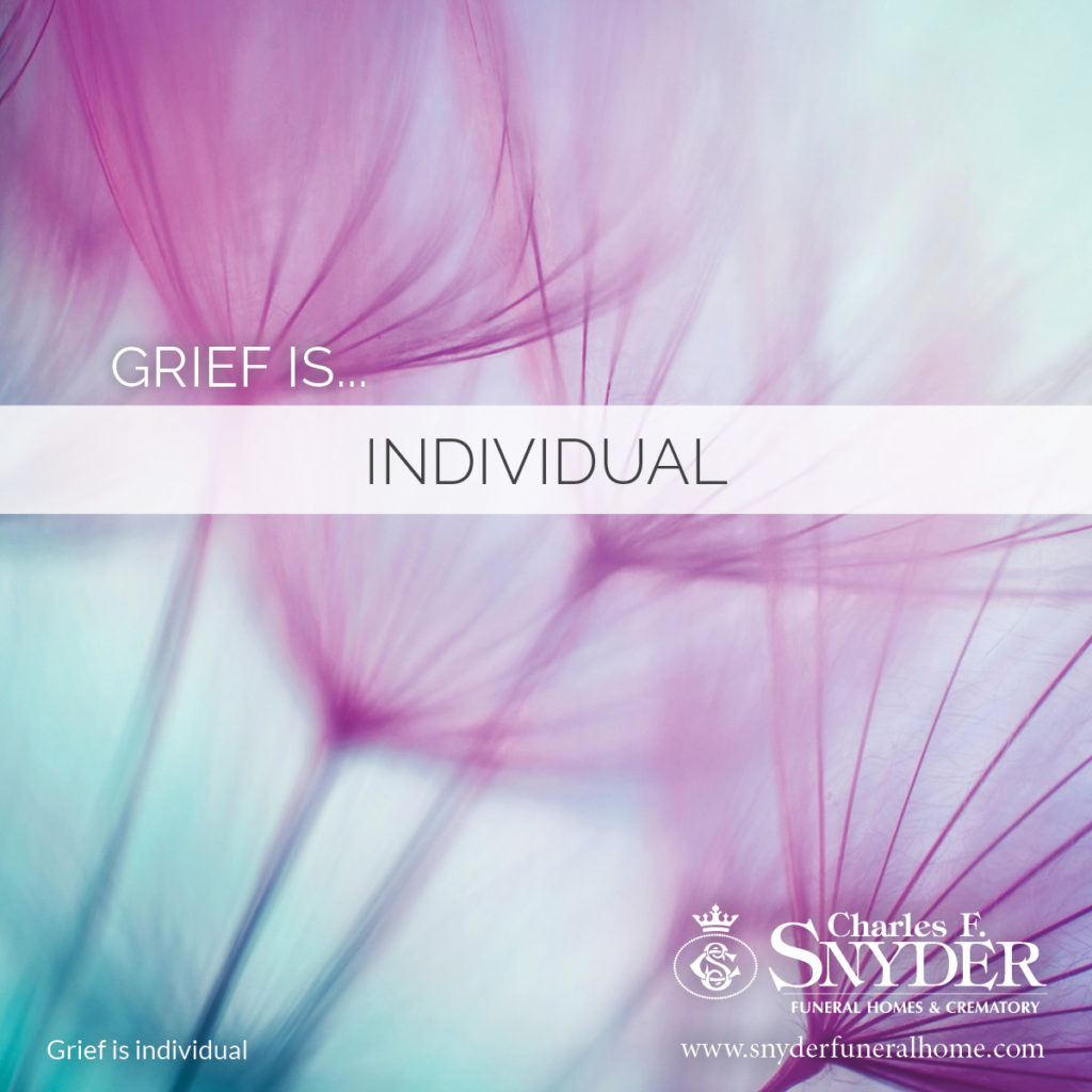 Grief is individual