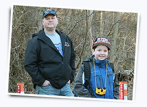 Funeral Director Mark Burkholder and son