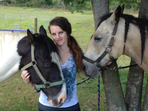 Tabitha Lindsay with her horse